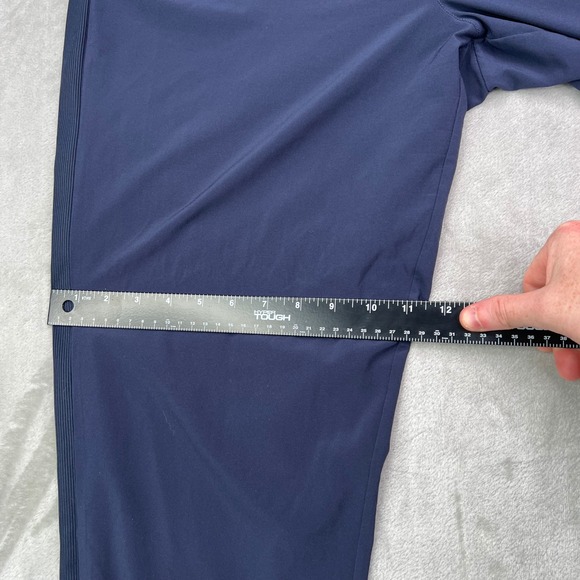 Athleta Brooklyn Ankle Pants Womens 16 Navy Blue Solid Stretch Tapered Leg - Picture 8 of 14